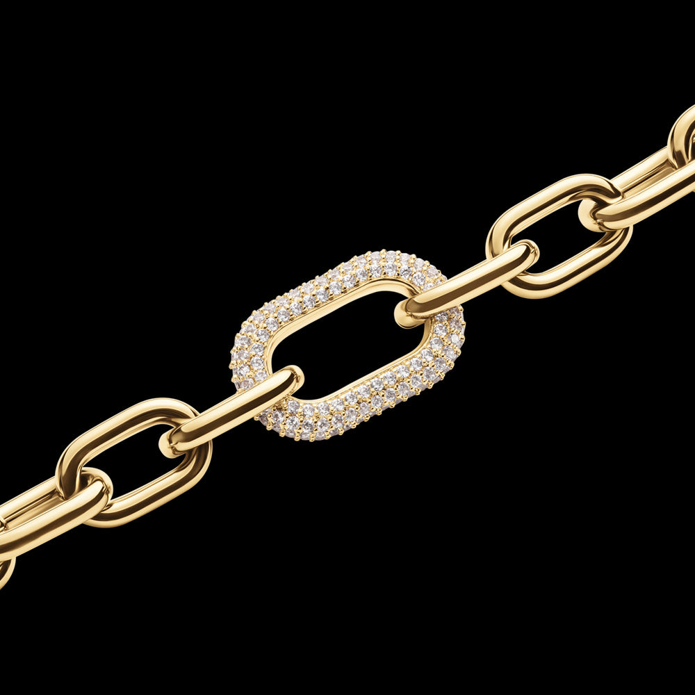 Close Up Daniel Wellington Crystal Link Gold Bracelet