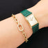 Woman Wearing Daniel Wellington Crystal Link Gold Bracelet