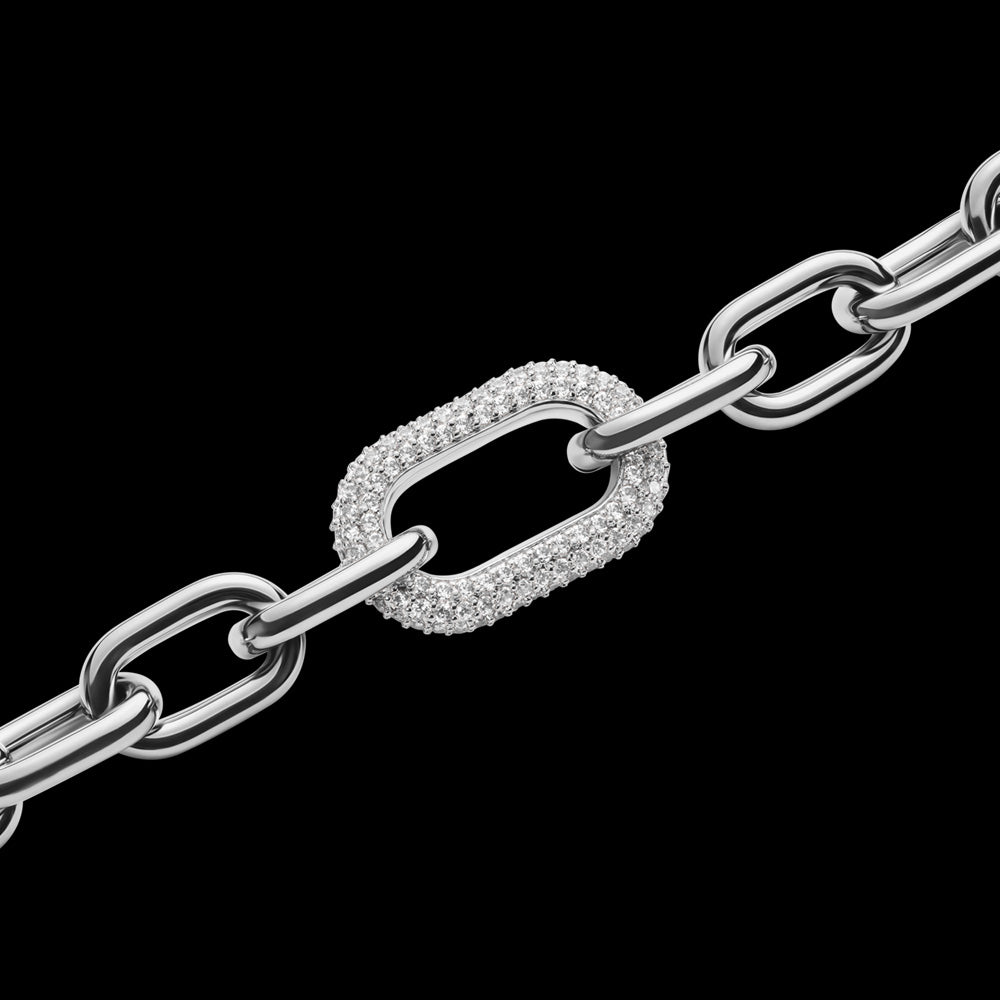 Close Up Daniel Wellington Crystal Link Silver Bracelet