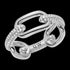 Close Up Daniel Wellington Crystal Link Silver Ring