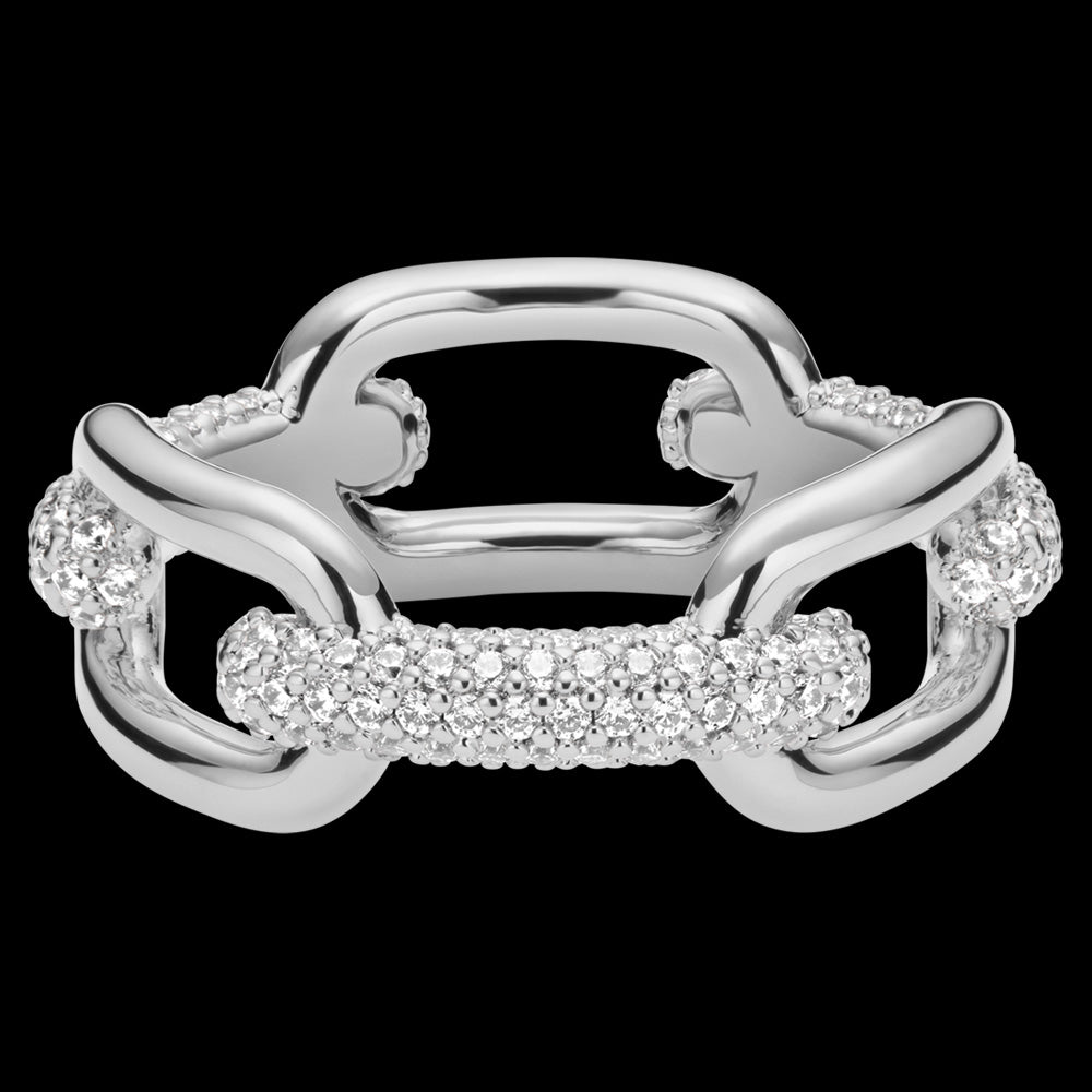 Daniel Wellington Crystal Link Silver Ring | Australia