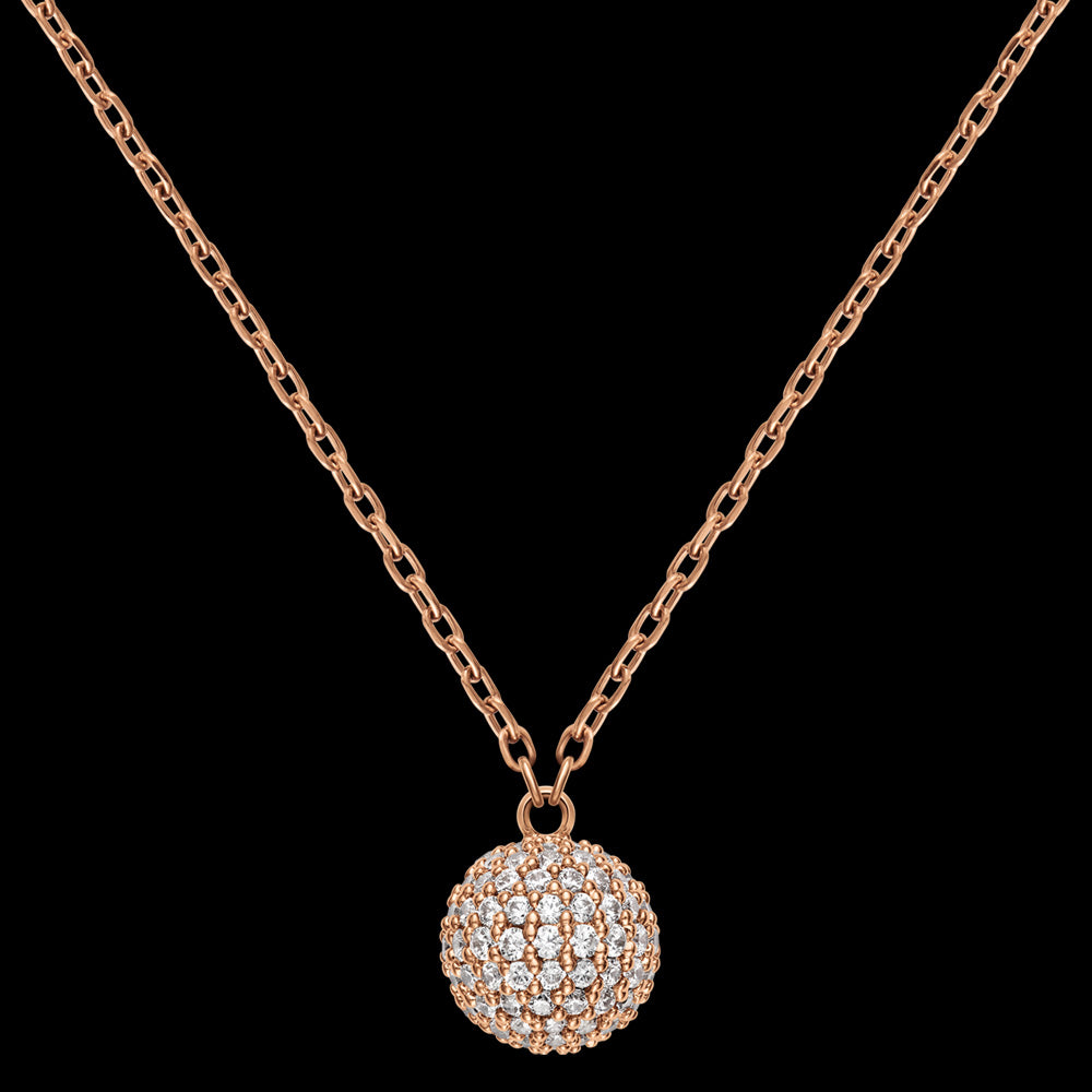Daniel Wellington Pave Crystal Rose Gold Ball Necklace | Australia