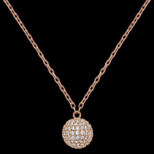 Daniel Wellington Pave Crystal Rose Gold Ball Necklace | Australia