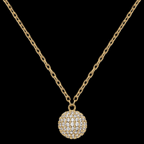 Daniel Wellington Pave Crystal Gold Ball Necklace | Australia