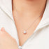 Woman Wearing Daniel Wellington Pave Crystal Silver Ball Necklace