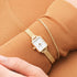 DANIEL WELLINGTON MESH 1.8MM GOLD BRACELET - WRIST VIEW