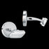 Silver Maserati Cufflinks - Side View