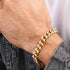 POLICE CRANK GOLD MEN'S CHAIN BRACELET - WRIST VIEW