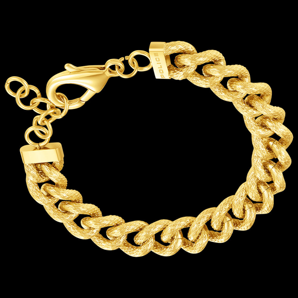 POLICE CRANK GOLD MEN'S CHAIN BRACELET