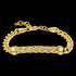 POLICE CROSSED GOLD WEAVE MEN'S BRACELET