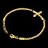 POLICE DIE-CUT CROSS GOLD MEN'S BRACELET - BACK VIEW