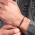 POLICE MIX CZ GUNMETAL GREY MEN'S BRACELET - WRIST VIEW
