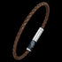 POLICE PLAINT BROWN LEATHER MEN'S BRACELET