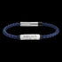 POLICE WARREN BLUE LEATHER MEN'S BRACELET - FRONT VIEW