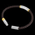 POLICE WARREN BROWN LEATHER MEN'S BRACELET - OPEN VIEW