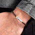POLICE WARREN BROWN LEATHER MEN'S BRACELET - WRIST VIEW