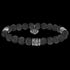 POLICE TALISMAN BLACK LAVA STONE BRACELET - BACK VIEW