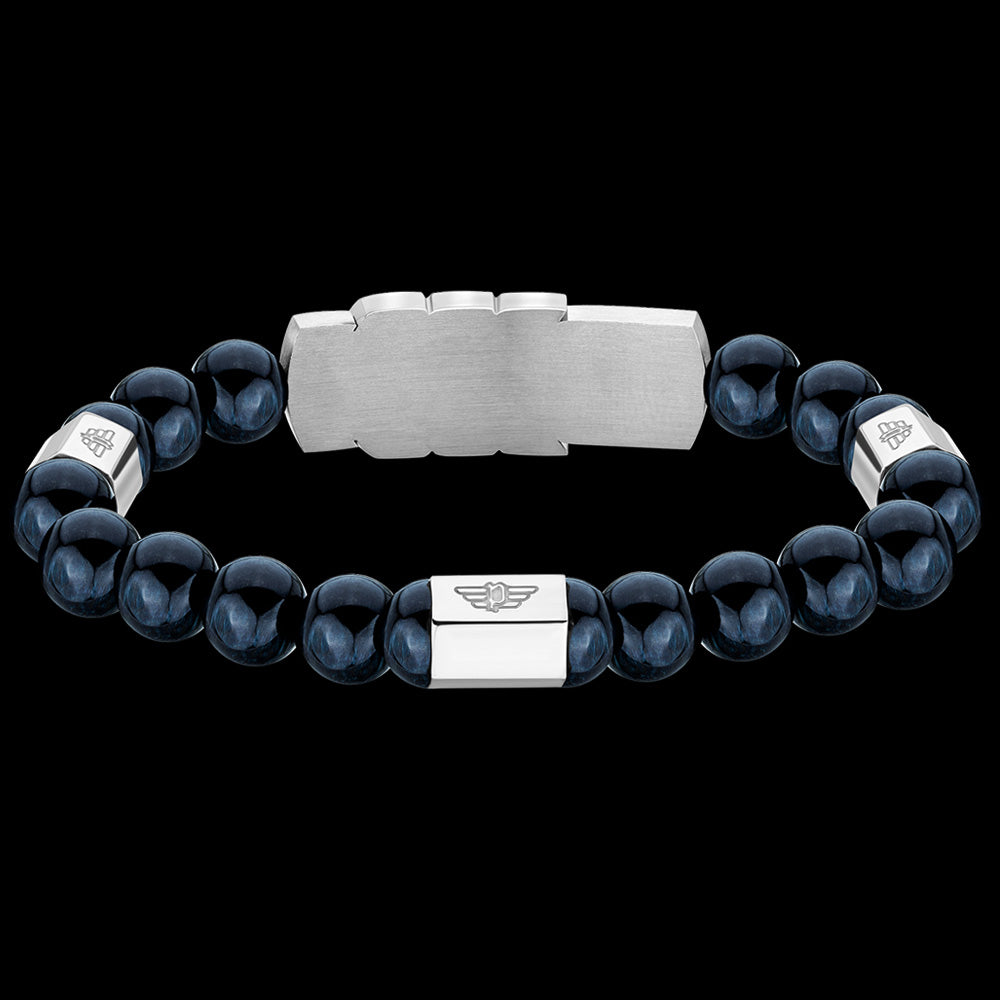 POLICE VALORIOUS CHEVRON BLUE STONE BRACELET - BACK VIEW