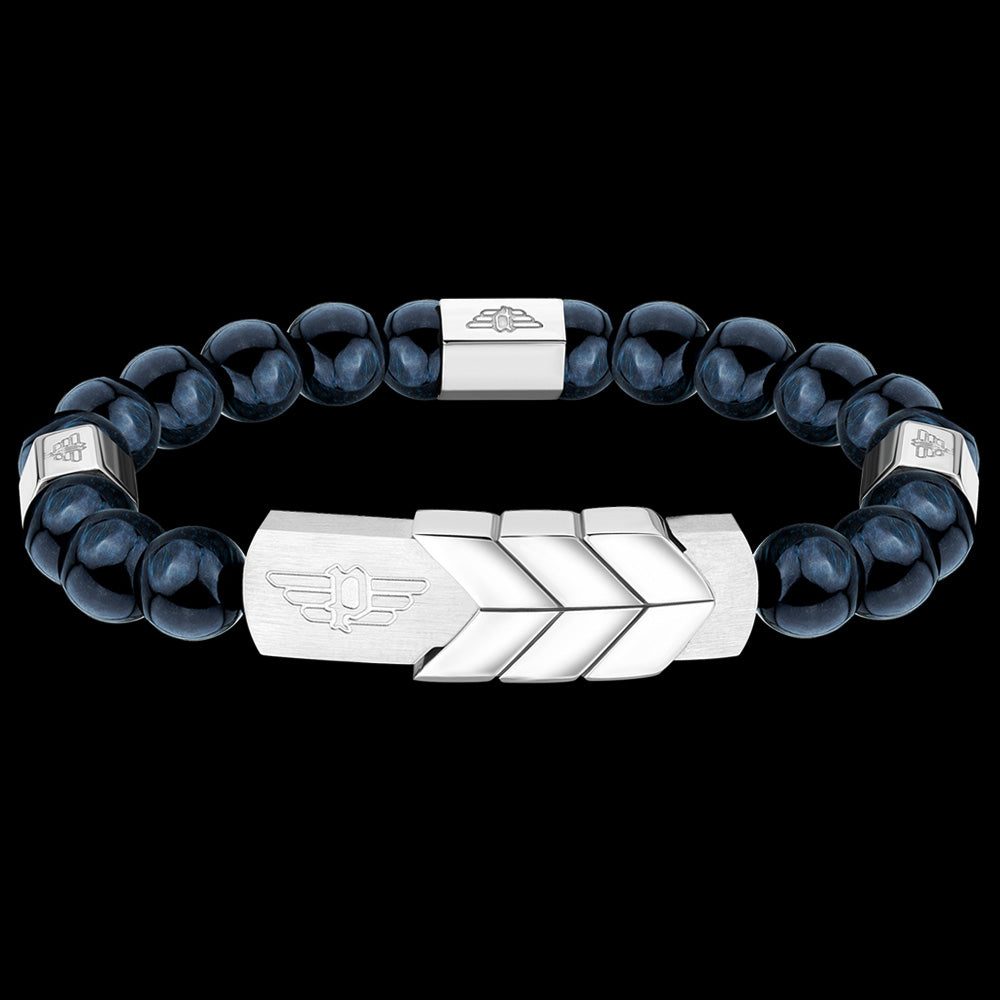 POLICE VALORIOUS CHEVRON BLUE STONE BRACELET