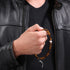 POLICE TALON TIGER EYE BEAD MEN'S BRACELET - MODEL VIEW