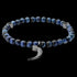 POLICE TALON BLUE TIGER EYE BEAD MEN'S BRACELET