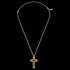 POLICE FRAMED GOLD CROSS MEN'S NECKLACE - FULL VIEW