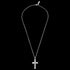 POLICE CROSSED WEAVE CROSS MEN'S NECKLACE - FULL VIEW