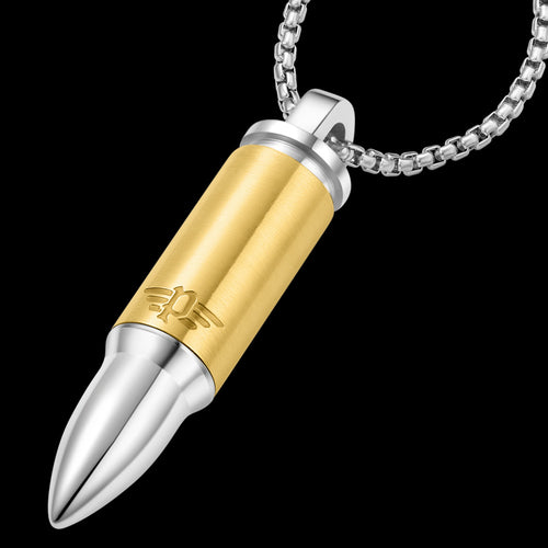 POLICE BULLET TWO-TONE GOLD MEN'S NECKLACE