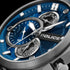 Dial Close-Up Police Reactor Blue Leather Men's Watch