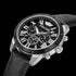 Side View Police Roman Black Dual Time Men's Watch