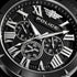 Dial Close-Up Police Roman Black Dual Time Men's Watch