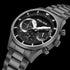 Side View Police Driver II Gunmetal Grey Black Dial Men's Watch