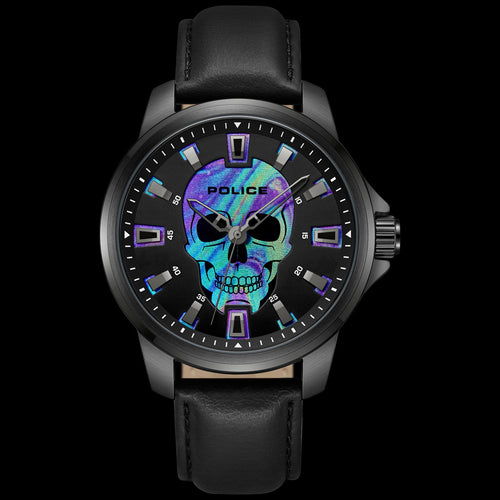 POLICE MENSOR BLACK SKULL DIAL MEN'S WATCH