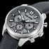 POLICE RANGY GREY DIAL LEATHER MEN'S WATCH - ANGLE VIEW