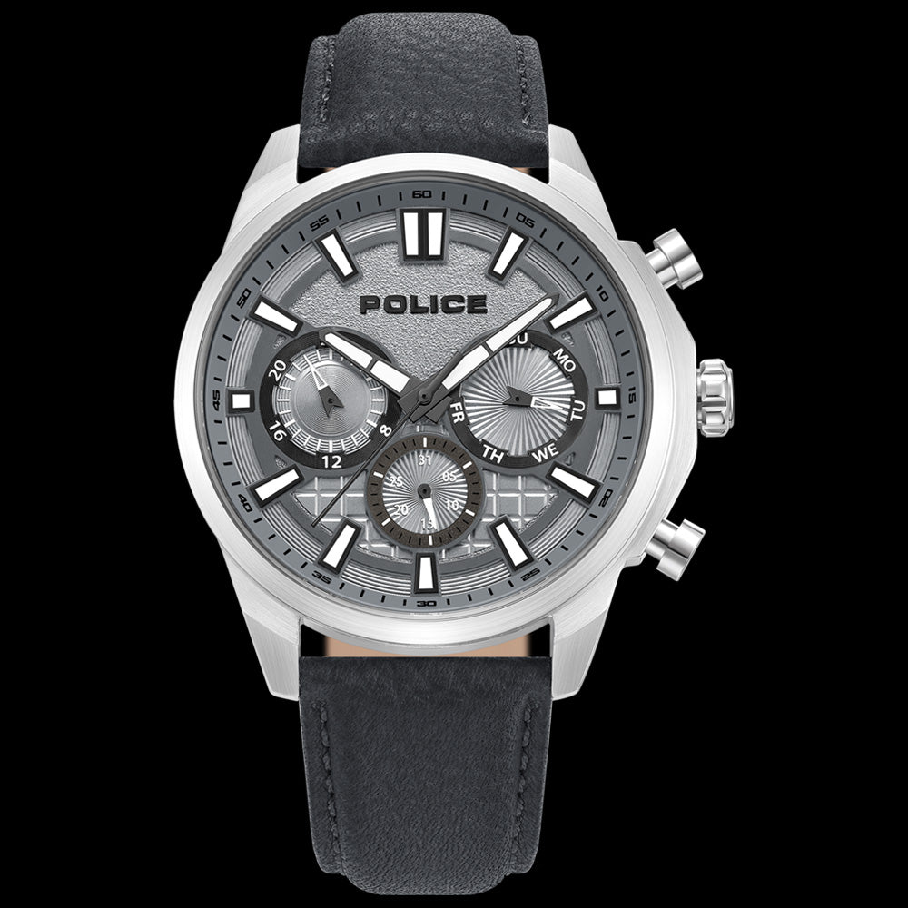 Police Vertex Men's All Black Skull Watch | Australia – Silver Steel