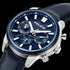 POLICE RANGY BLUE DIAL LEATHER MEN'S WATCH - ANGLE VIEW