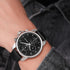 POLICE MENSOR BLACK DIAL LEATHER MEN'S WATCH - WRIST VIEW