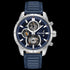 POLICE NEIST SILVER BLUE DIAL LEATHER MEN'S WATCH