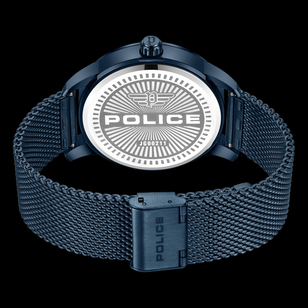 POLICE RAHO ALL BLUE MEN'S WATCH - BACK VIEW