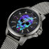POLICE MENSOR GUNMETAL BLACK SKULL DIAL MEN'S WATCH - ANGLE VIEW