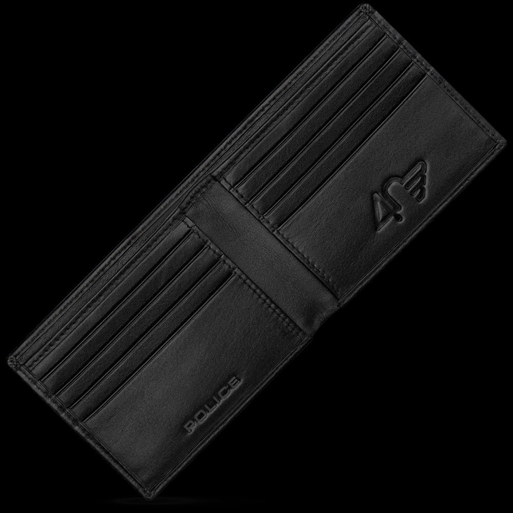 POLICE 40TH ANNIVERSARY MEN'S WATCH & WALLET BOX SET - WALLET OPEN VIEW