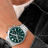 POLICE RANGY SILVER GREEN DIAL MEN'S WATCH - WRIST VIEW