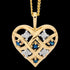 9 KARAT GOLD DIAMOND & SAPPHIRE DREAMWEAVER HEART NECKLACE