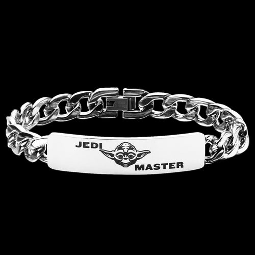 STAR WARS YODA JEDI MASTER STAINLESS STEEL ID BRACELET