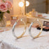 Tesoro Italian 9 Carat Yellow & White Gold Hoop Earrings On Dressing Table