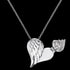 ENGELSRUFER SILVER & ROSE GOLD WITH LOVE OPENING HEART NECKLACE - ENGRAVING PANEL OPEN