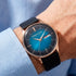 Man Wearing Kenneth Cole Men's Teal Green Dial Classic Watch 