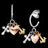 ENGELSRUFER FAITH LOVE & HOPE HOOP TRI-COLOUR EARRINGS