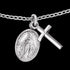 ENGELSRUFER SILVER VIRGIN MARY MARIA CROSS PEARL BRACELET - CLOSE UP