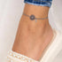 Woman Wearing Dreamcatcher Stainless Steel Anklet